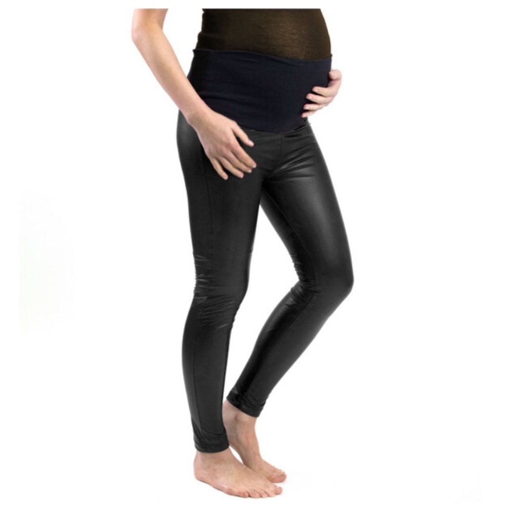 Plush apparel liquid double layer maternity leggings